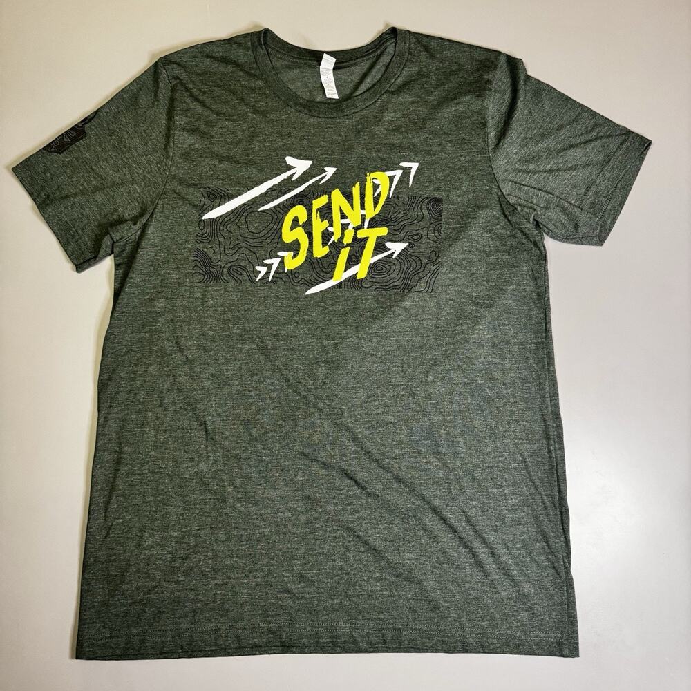Iron Horse Brewery “Send It” T-Shirt Men’s L Green - Bella+Canvas Graphic